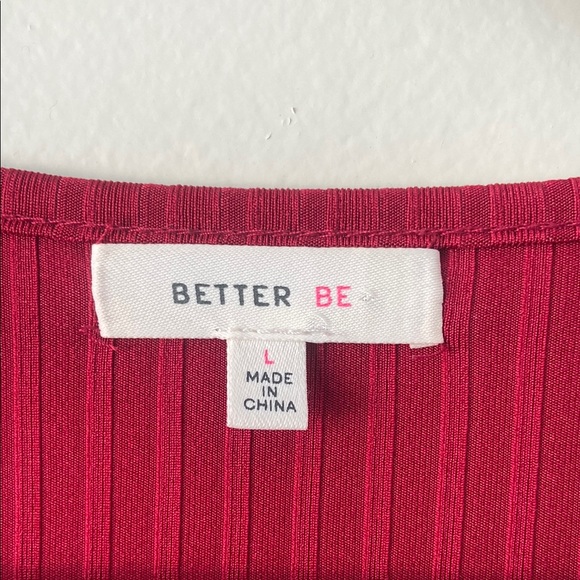 Better Be Red Ruched V-Neck Top - Large - Picture 6 of 7